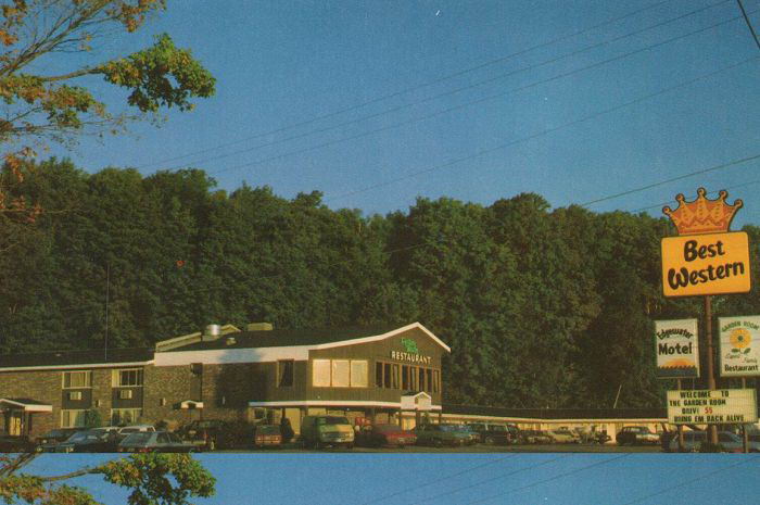 Garden Room Restaurant - Old Postcard